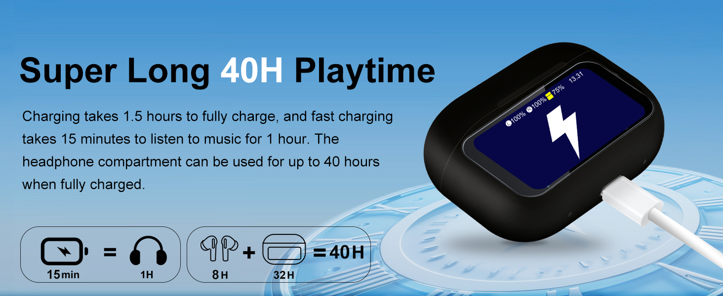 led touch screen earbuds
