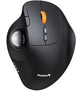 ProtoArc Wireless Trackball Mouse, EM02 Bluetooth Ergonomic Rechargeable Computer Ball Mouse, Adj...