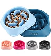 MateeyLife Slow Feeder Dog Bowls 2PCS, Anti-Choking Puzzle Dog Food Bowls, Anti-Slip Interactive ...