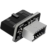 WLGQ USB 3.0 19-Pin to USB 3.2 Type E Adapter, Internal Motherboard Converter, Front Panel Type-C...