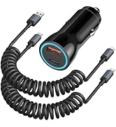 Car Charger for iPhone 16 15 14 13 12 11, [MFi Certified] 43W USB C Car Charger Adapter with 2-Pa...