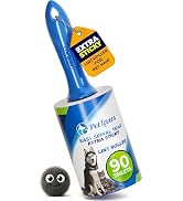 PetLovers Extra Sticky Lint Roller Single Unit 90 Sheets for Pet Hair Removal, Dog and Cat Lint R...