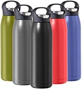OGGI Freestyle Stainless Steel Insulated Water Bottle- Double Wall Vacuum Insulated, Travel Therm...