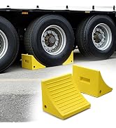 Yescom Industrial PU Wheel Chocks for Semi-Truck &amp; Commercial Trailers - 198,400 lbs (90 Ton) Wei...