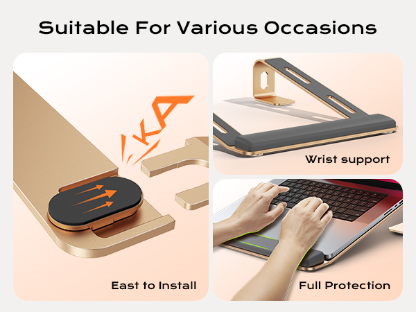 Compatible with MacBook,iPad, HP, Dell, Lenovo up to 10-17inch,Ventilated Cooling Notebook Stand