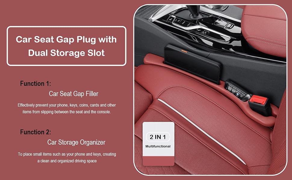 car side seat gap filler plug strip