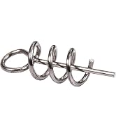 50Pcs Fishing Twist Lock Pins, 14mm Silver Spring Hooks for Soft Lure Bait Worm Crank Twist Lock ...