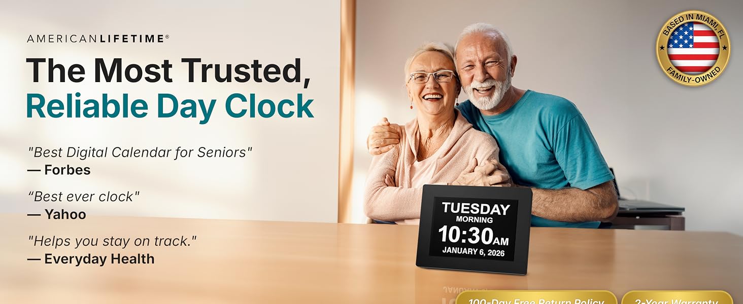 Digital clock wall calendar alarm clocks seniors dementia products elderly large display