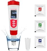 Digital Pool Water PH Tester - Multifunctional 4 in 1 PH Meter for Water/TDS/EC/Thermometer, TDS ...