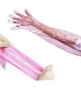 Barafat 50 Disposable Field Dressing Gloves Veterinary Insemination Rectal Long Gloves, Extra Lon...
