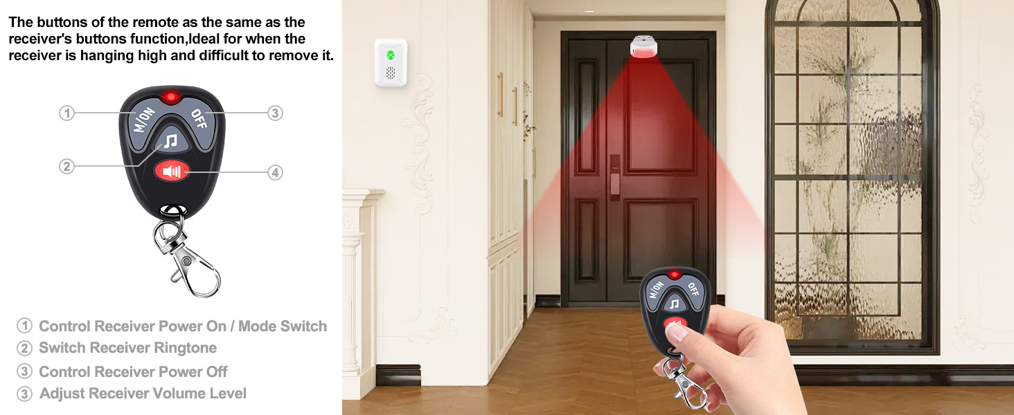 motion sensor doorbell chime alarm