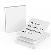 FungLam Thermal Printer Paper 8.5 x 11 Inch, 200 Sheets US Letter Size Thermal Paper, Folded, Con...