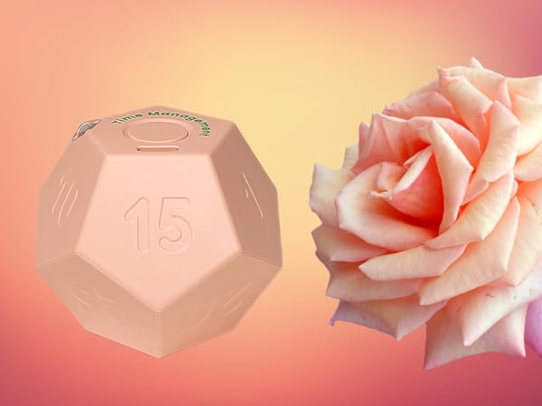 CreaViva pomodoro cube timer rose pink color