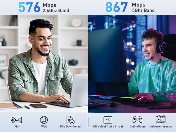 wifi usb adapter for pc 1300