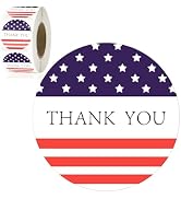 G2PLUS American Thank You Stickers, 500PCS American Flag Stickers, 1 inch Patriotic Gift Stickers...