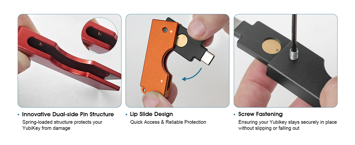 flip design yubikey case holder