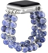 JR.DM Natural Stone Beaded-Bands Women Compatible with Apple Watch Series 11 10 9 8 7 6 5 4 SE 3 ...
