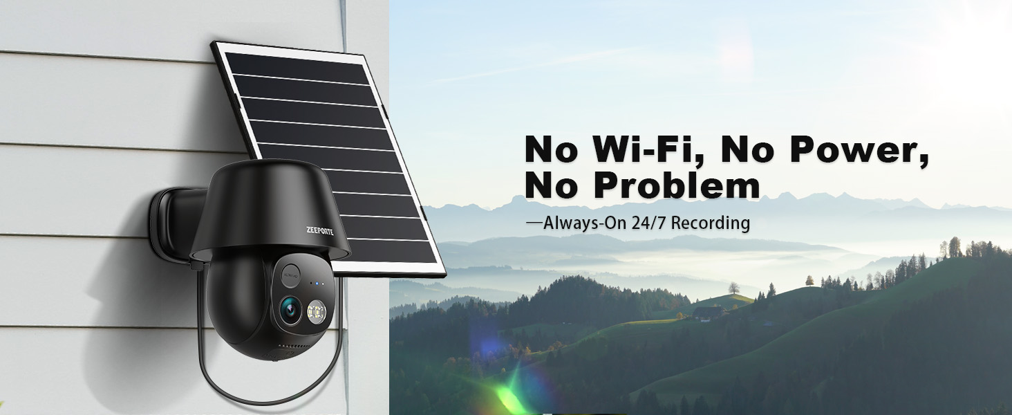 4G LTE Cellular Solar Security Camera