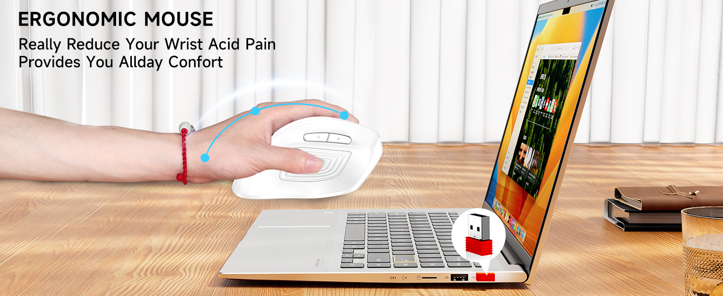 ergonomic mouse white