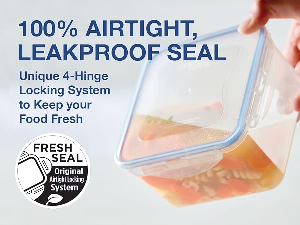 LocknLock storage containers have 100% airtight leakproof seals