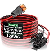 Vansdon Solar to XT60i Extension Cable 12AWG 25FT XT60i Female to Male Connector for RV Foldable ...