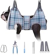 BEAUTYZOO Dog Grooming Hammock, Small Dog Sling for Nail Trimming, Dog Hanging Harness for Claw C...