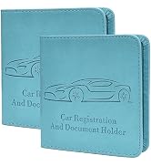 Peisicne 2-Pack Car Registration and Insurance Holder for Women Men, Glove Box Paperwork Organize...