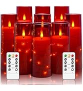 kakoya Flameless LED Candles with Timer 9 Pc Flickering Flameless Candles for Romantic Ambiance a...