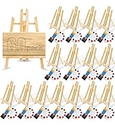 240 PCS Professional Painting Set with Easels, 20 PCS Wood Easels,20 Packs of 200 Brushes with Ny...