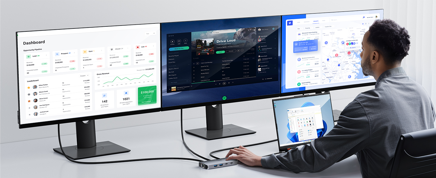 docking station 3 monitors