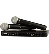 Shure BLX288/PG58 Wireless Microphone System - 14-Hour Battery Life, 300 ft Range, UHF | Includes...