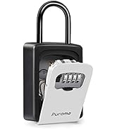 Puroma Key Lock Box Waterproof Combination Lockbox Portable Resettable Wall Mounted &amp; Hanging Key...