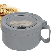 Ronanemon 28 oz Soup Bowl with Handles, Microwave Ramen Bowl with Lid for Soup and Instant Noodle...