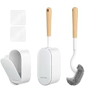 OSCIOSS Bamboo Toilet Brush Set, 2 Pack with Ergonomic Design, Compact Size, Durable Bristles, Wo...