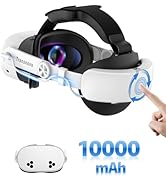 TRANSNOVO Battery Head Strap Compatible with Meta Quest 3S, 10,000mAh Battery Pack, 20W Fast-Char...