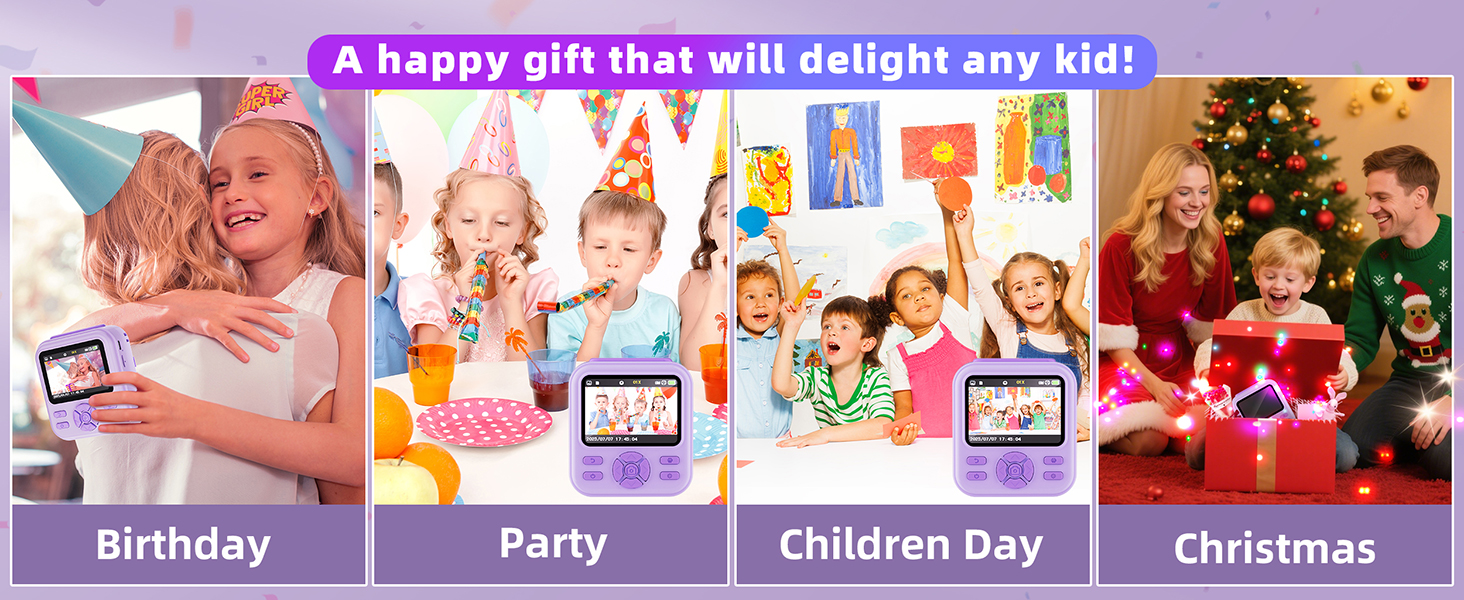 Kids Camera Instant Print for Boys and Girls, Christmas Birthday Gifts Toys for Toddler