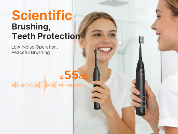 Low-Noise Operation, Peaceful Brushing =55dB