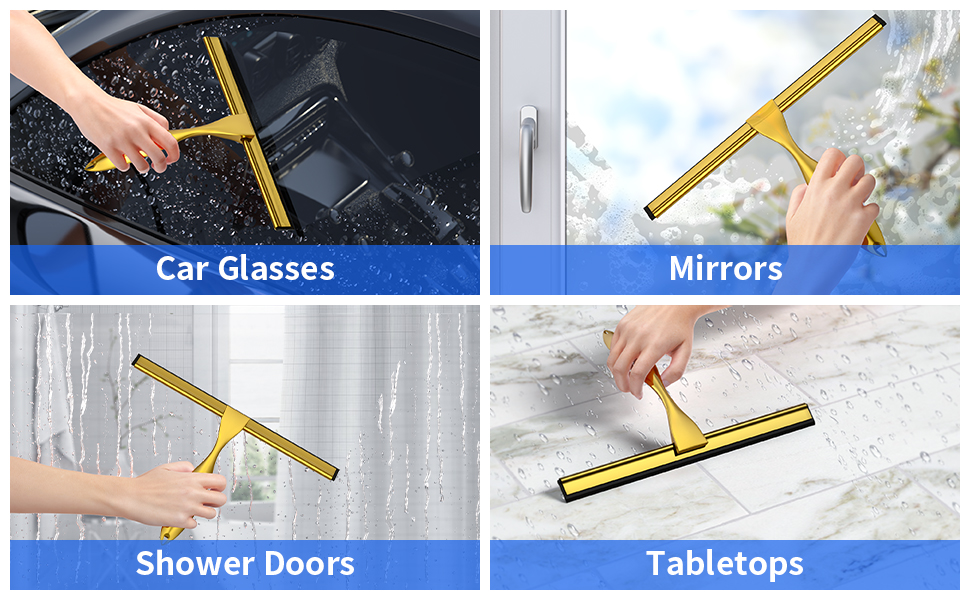 Gold Squeegee for Shower Glass