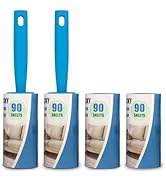 Wzxlj.Y Super Sticky Lint Roller for Pet Hair,360 Sheets, 2 Handles with 4 Refills, Extra Strengt...