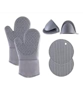 Silicone Oven Mitts Pot Holders