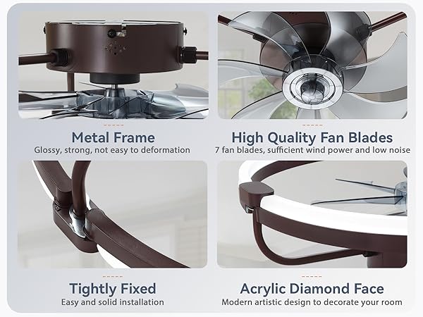 modern ceiling fan with light