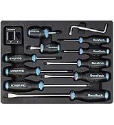 DURATECH 12-Piece Magnetic Screwdriver Set, 5 Phillips and 5 Slotted Tip S2 Alloy Steel Screwdriv...