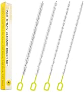 Straw Clean Brush Extra Long 12 Inch Straw Tube Brushes for Cleaning, Reusable Drinking Straw Cle...