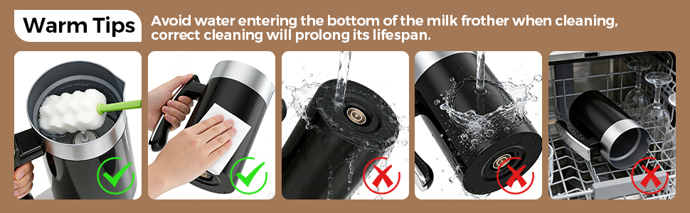 Electric Milk Frother 6 in 1 Milk Foam Machine
