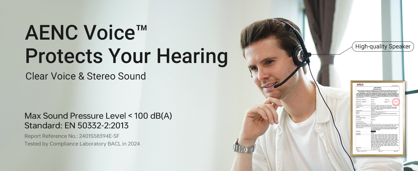 headphone with microphone for pc, office headset with mic, headset for computer