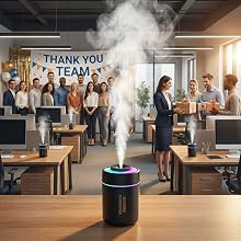 Corporate wellness gifts: mini humidifiers with light and scent for staff appreciation