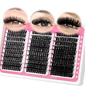 MOONKALI Lash Clusters 60D 80D 100D Mix Individual Lashes Clusters Luxury Versatile 3D Full Eyela...