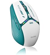 Uciefy V19 Wireless Mouse, 2.4GHz Rechargeable Mouse LED with Battery Indicator, Magnetic Compute...