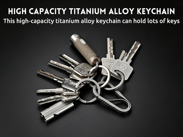 High Capacity Titanium Alloy Keychain