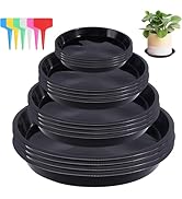 Hoxxu 16Pack Plant Saucers Plant Trays for Pots with 18pcs Plant Labels Plant Pot Saucers for Pot...